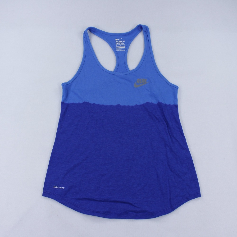 Nike Women's Size Medium Blue Dri-Fit Running Racerback Tank Top